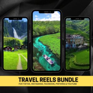 600+ Faceless Travel Reels Bundle Master Resell Rights MMR.
