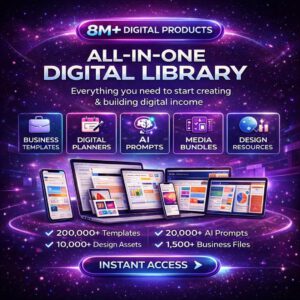 Mega Bundle Digitales Produkt: Vorlagen, KI-Prompts, (PLR_MRR).