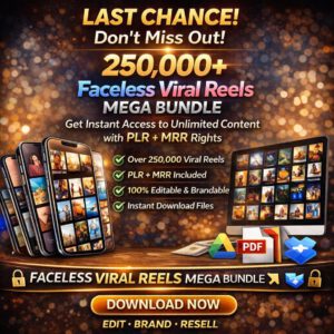 250,000+ Viral Reels Mega Bundle (PLR/MRR) | Faceless Reels Content.