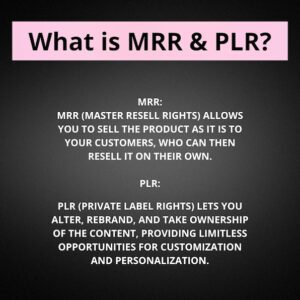 100 Million Digital Products PLR Bundle (plr_mrr).