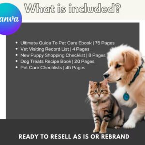 Pet Care Planner Bundle | PLR MRR (Digital Download).