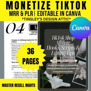 TikTok Shop Affiliate Hooks and Scripts | Monetize TikTok.(PLR_MRR).