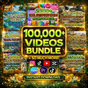 100,000+ Viral Reels Bundle PLR MRR.