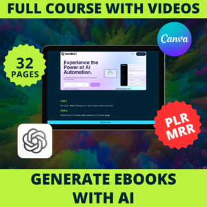 New Generate a complete eBook with AI.(PLR_MRR).