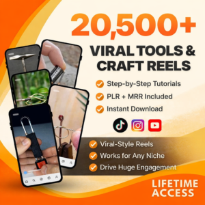 20,500+ Viral Tools & Craft Reels (PLR and MRR).