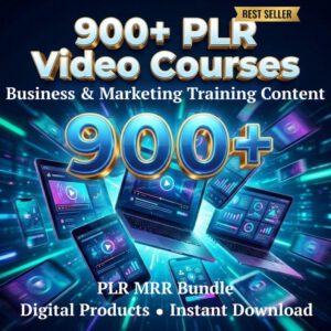900+ Business Video Courses Bundle Online Training Library PLR MRR Resell Rights.