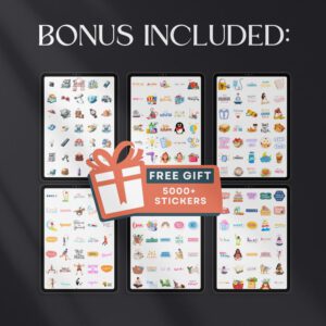 7500 Digital Planner Pages Bundle PLR MRR Editable Canva .