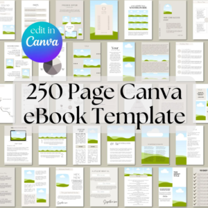 Canva eBook Template, How to Create e-Book.(MRR_PLR).